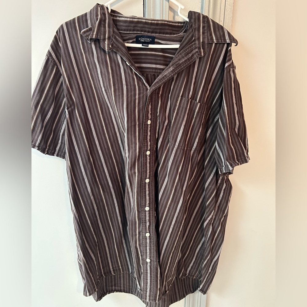 Sonoma Short sleeve Button down - Purplish black - 2XLT